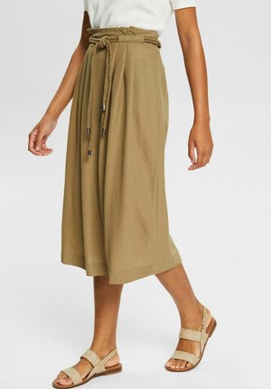 A-line skirt - khaki green