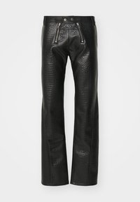 DOUBLE LAYERED ZIP TROUSERS / BLK