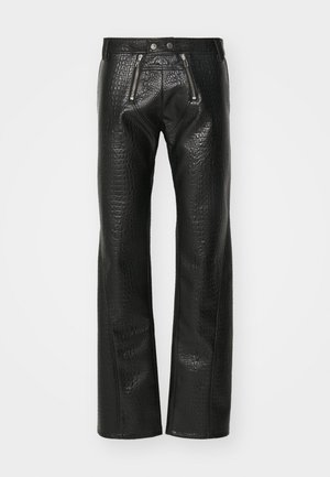 TROUSERS WITH DOUBLE ZIPS - Hlače - black