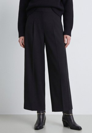 Calliope, PANTALONE LUNGO TINTA UNITA - Trousers - ultrablack