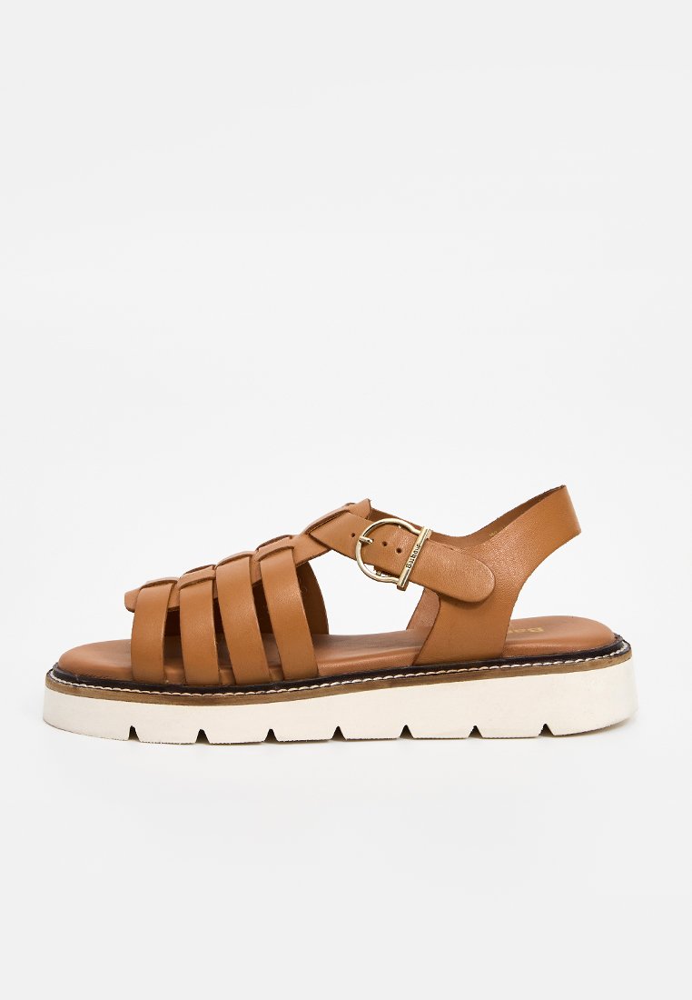 Barbour Sandalen met plateauzool camel