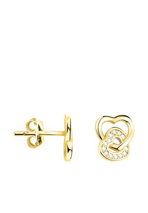 DOUBLED HEART - Ohrringe - gold coloured