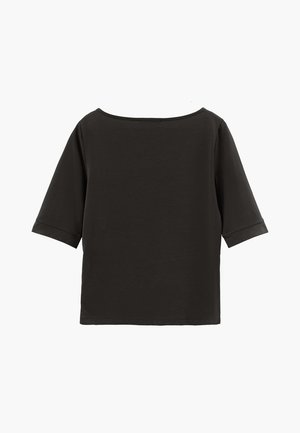 OXXO, OXXO BOAT NECK HALF SLEEVE BODYCON T-SHIRT - Camiseta básica - black