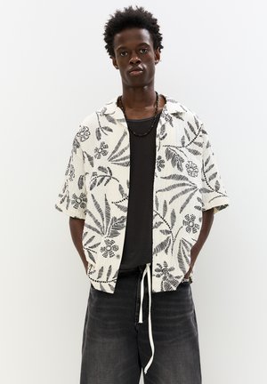 PULL&BEAR SHORT SLEEVE PRINTED - Majica - white