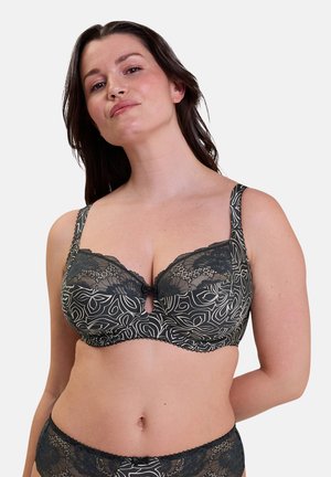 HÉLÈNE - Soutien-gorge à armatures - imprimé graphique anthracite
