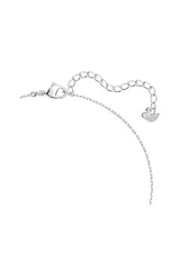 Pulseira de corrente prateada com fecho de lagosta, apresentando um pequeno charme decorativo em forma de pássaro com um brilho cintilante. Os elos texturizados acrescentam detalhe.