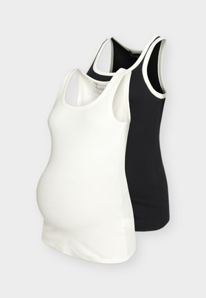 2 PACK - Débardeur - egret & black with contrast in egret