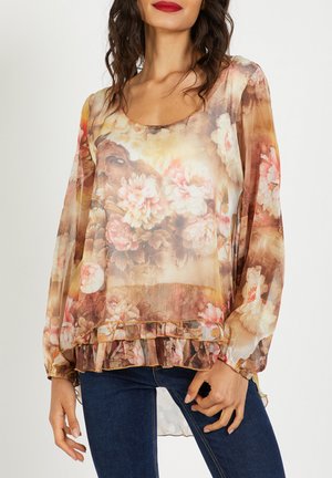 DE GASA ESTAMPADA - Túnica - camel