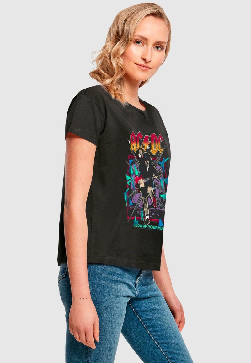 AC/DC Women's Blow Up Your Video T-Shirt - Boyfriend Fit, Official Band Merch, Ringspun Cotton