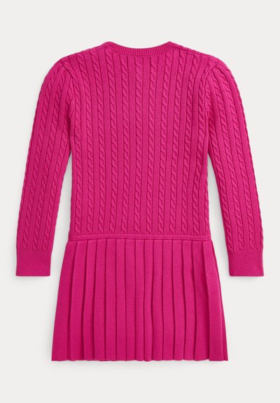 Polo Ralph Lauren MINI CABLE PLEATED COTTON JUMPER DRESS - Sarafanas - college pink
