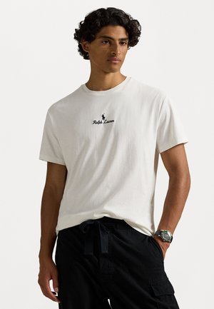 CLASSIC FIT LOGO JERSEY T-SHIRT - T-shirts basic - deckwash white