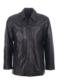 SAROS - Veste en cuir - black