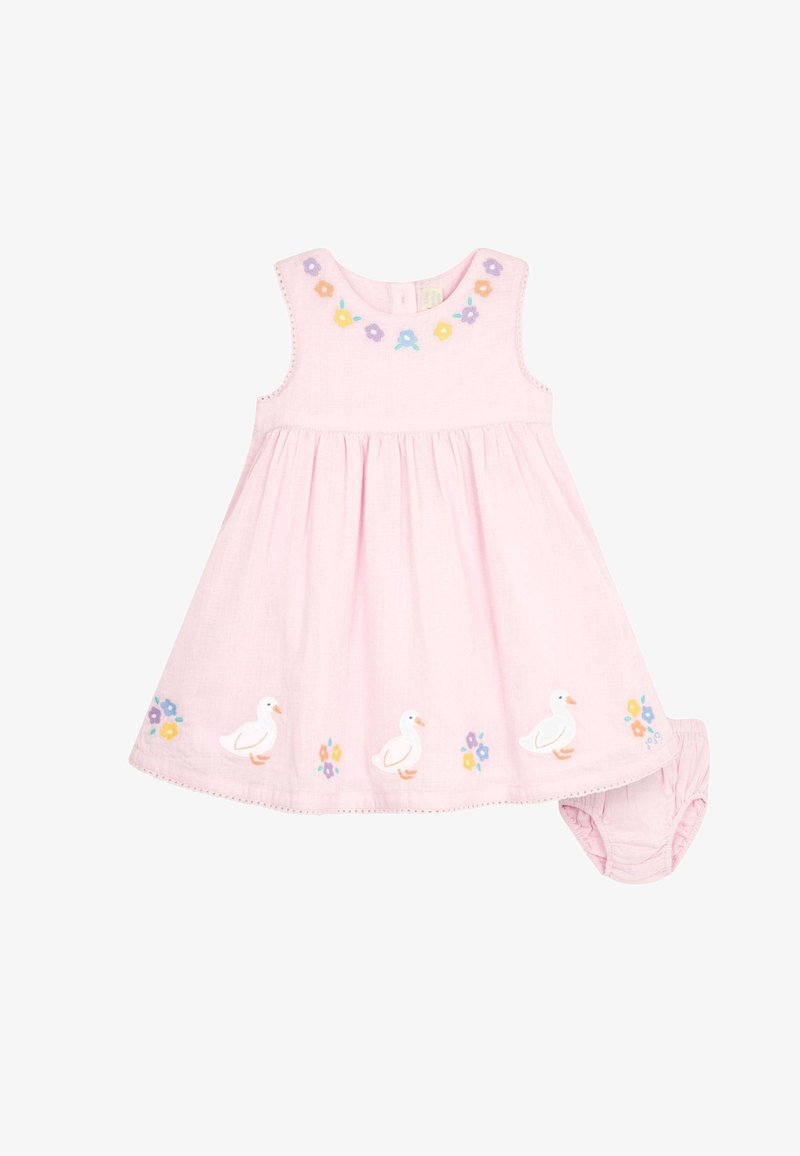 JoJo Maman Bébé SEASHELL EMBROIDERED REGULAR FIT - Rochie de zi - pink duck