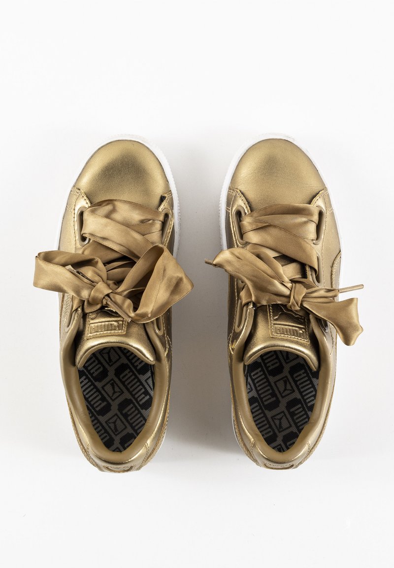 Gold Puma Lederschuhe Puma Sneaker Low Gold/goldfarben (Pre-owned