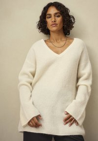 Ellos Collection DREAMY - Striktrøje - weiß