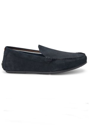 LEATHER DRIVER SHOES - Mokasíny - navy