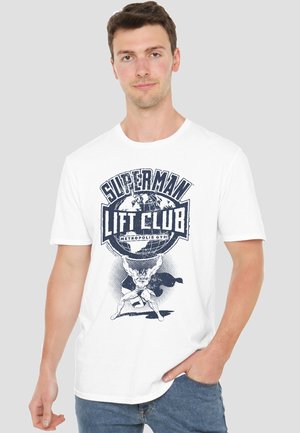 SUPERMAN METROPOLIS GYM LIFT CLUB - Print T-shirt - white