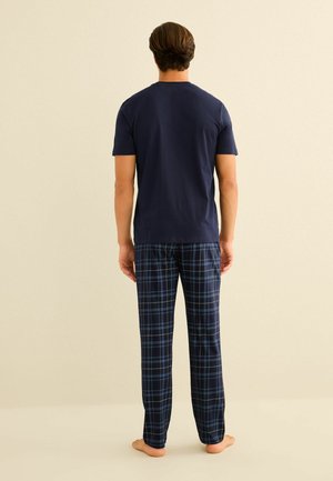 COTTON PYJAMAS SET - Yöasusetti - navy blue check