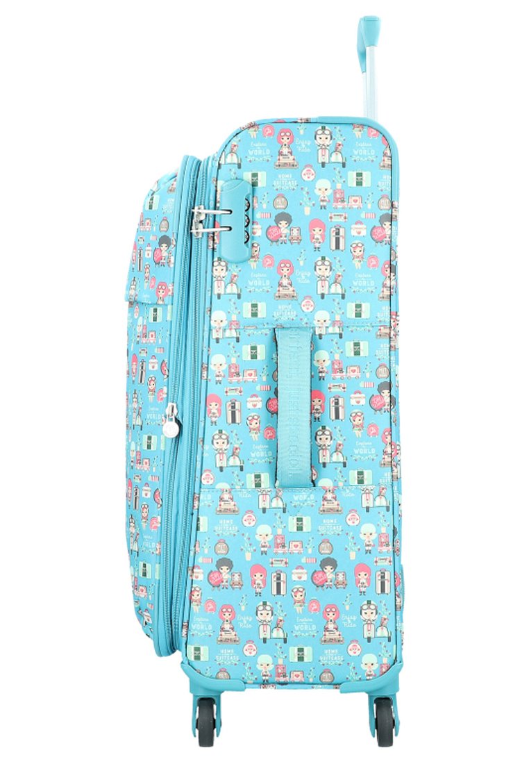 Travelite 4 ROLLEN TROLLEY - Bagaglio a mano - turquoise/blu - Zalando.it