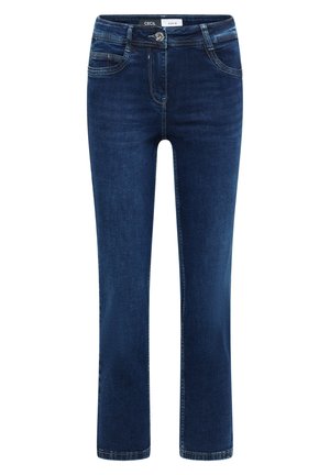 Cecil, MID WAIST SLIM LEG JEANS IM CASUAL FIT - Jeans Slim Fit - mid blue used wash