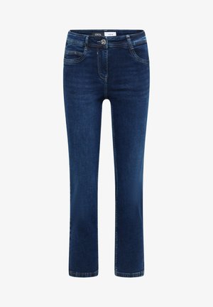 Cecil, MID WAIST SLIM LEG JEANS IM CASUAL FIT - Vaqueros slim fit - mid blue used wash