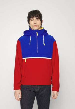 PACKABLE HOODED PULLOVER JACKET - Lehká bunda - rugby royal/red