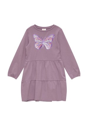 LONGUEUR MIDI À SEQUINS RÉVERSIBLES - Jerseykleid - flieder