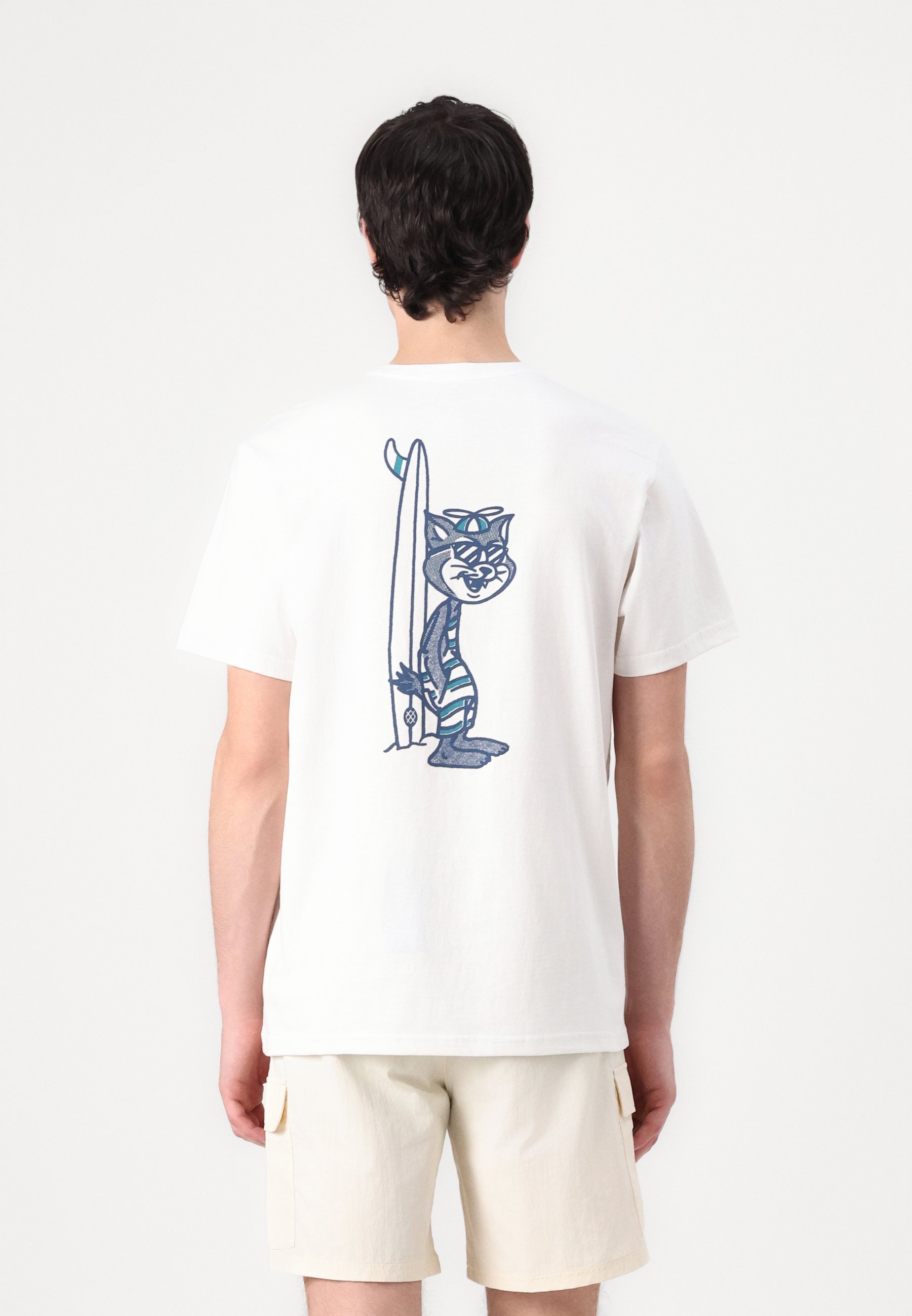 Stance KOOL KAT TEE - T-shirt imprimé - white/blanc - ZALANDO.FR
