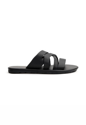 INSIDE, TIRAS CRUZADAS - Sandalias de dedo - black