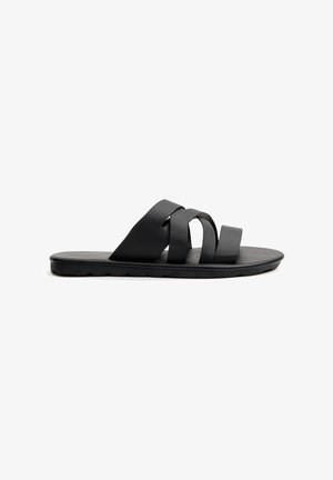 INSIDE, TIRAS CRUZADAS - Sandalias de dedo - black