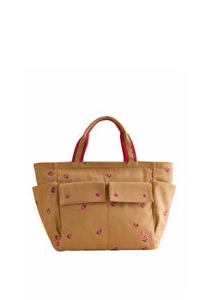Cath Kidston, LARGE MARKET TOTE BAG - Tote bag - tan brown embroidered rose