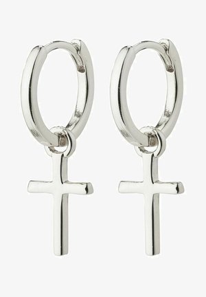 DAISY UNISEX HOOP CROSS - Auskarai - silver
