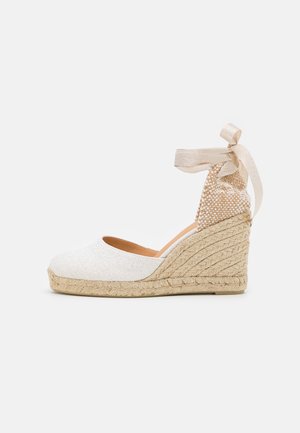 CARINA  - Plateausandalette - blanco/oro