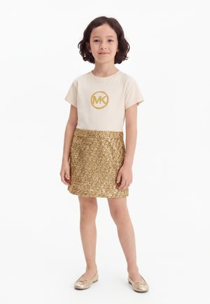 Michael Kors Kids SHORT SLEEVED - Robe de soirée - gold-coloured