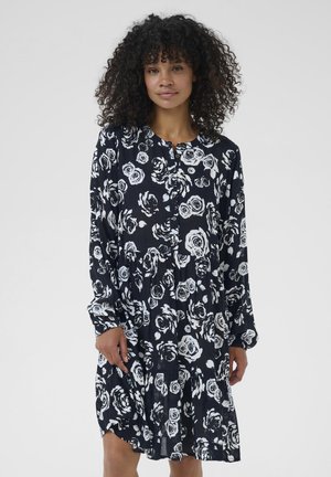 AMBER - Blusenkleid - black/white rose