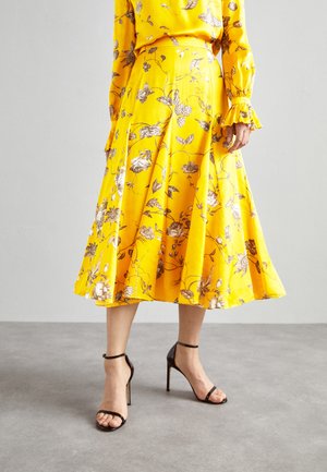 Erdem VOLUME MIDI SKIRT - Jupe plissée - yellow