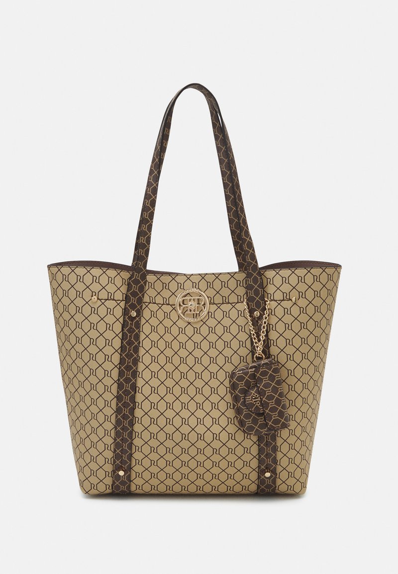 River Island MONOGRAM SHOPPER POUCH Tote bag brown Zalando.co.uk