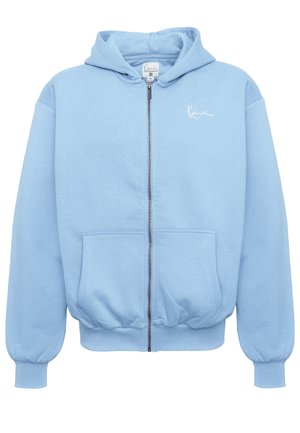 Karl Kani CHEST SIGNATURE ESSENTIAL ZIP HOODIE UNISEX - Cipzáras pulóver - blue