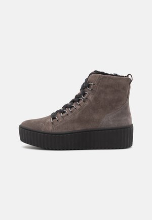 Stivaletti con plateau - dark brown