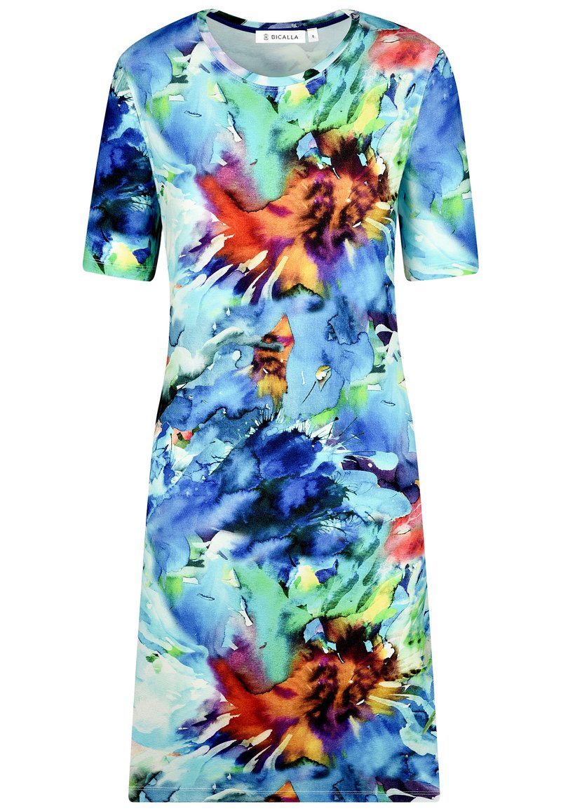 Damen Freizeitkleider | Bicalla BATIK PRINT Jerseykleid blue/blau - UF39596 Damen Freizeitkleider | Bicalla BATIK PRINT Jerseykleid blue/blau - UF39596