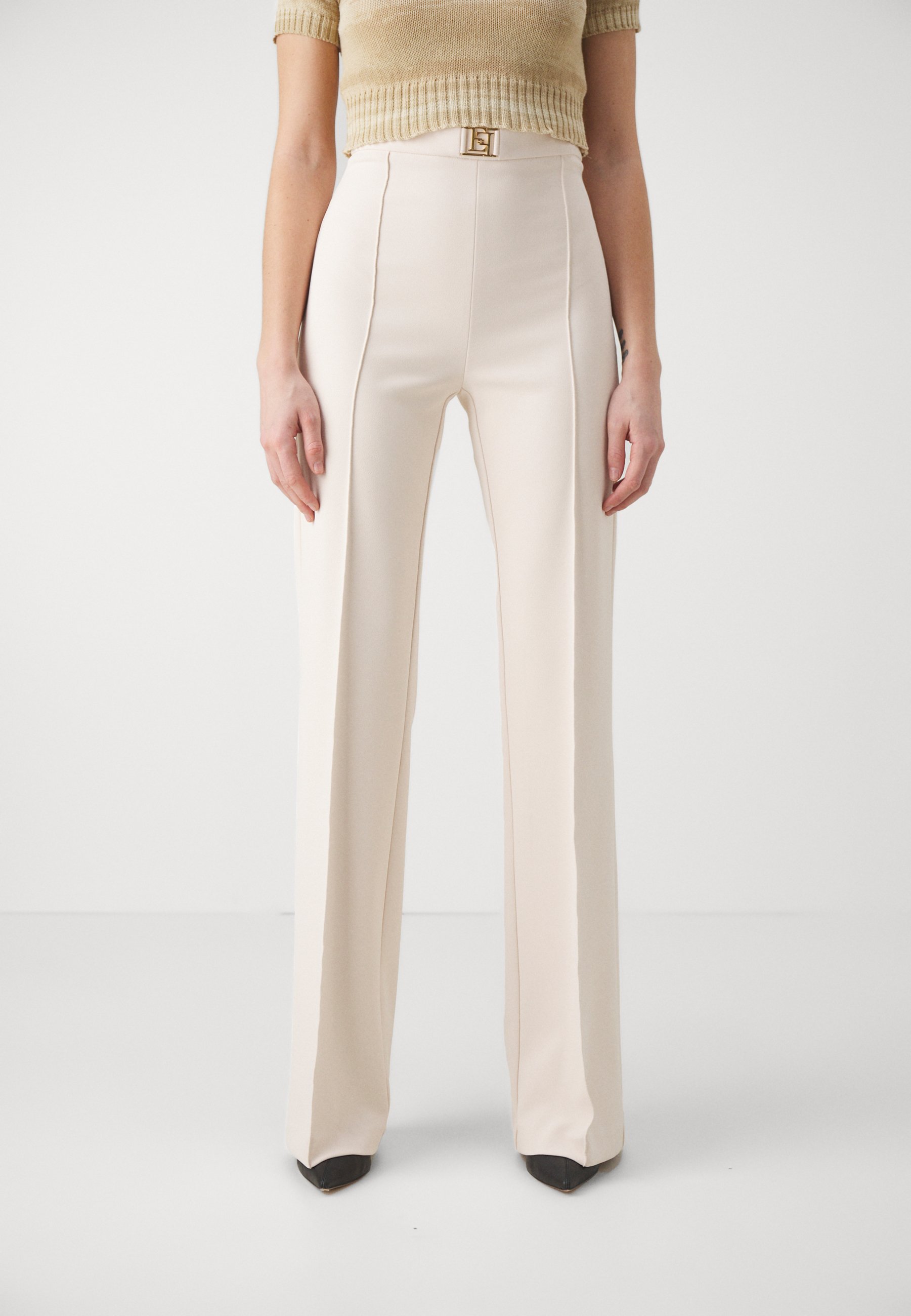 Elisabetta Franchi WOMENS PANTS - Stoffhose - burro/offwhite  