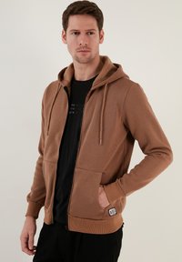 Buratti Felpa con zip - light brown
