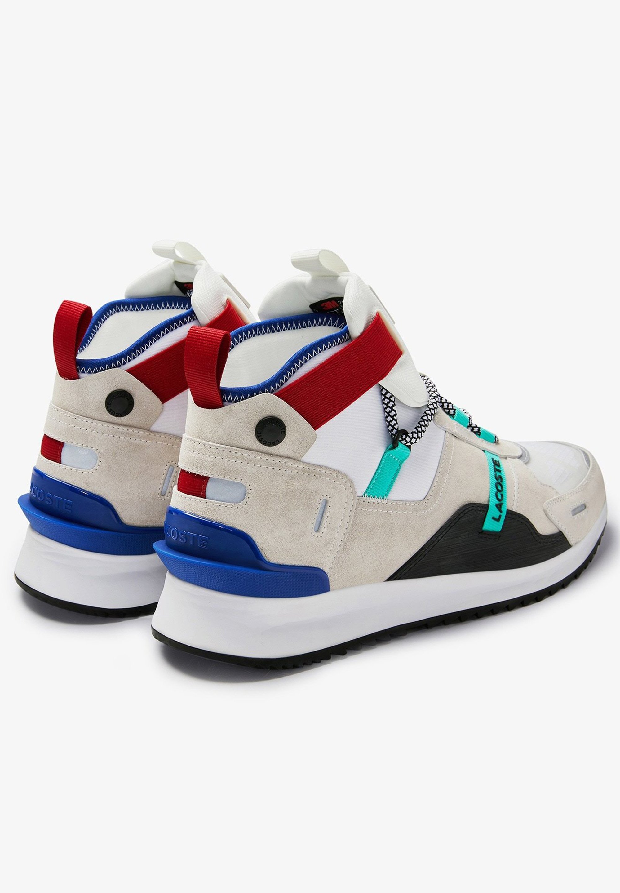 Lacoste RUN BREAKER - Sneakers hoog - wht/trqs wht/trqs/wit - Zalando.nl