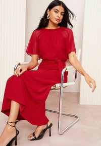 Friends Like These REGULAR FIT - FLUTTER SLEEVE MIDI - Freizeitkleid - red