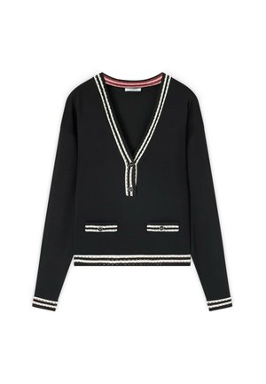 Motivi, MAGLIA CON BORDURE A CONTRASTO - Trui - nero