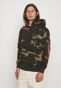 Alpha Industries - CAMO - Kapuzenpullover - woodland Thumbnail-Bild 1