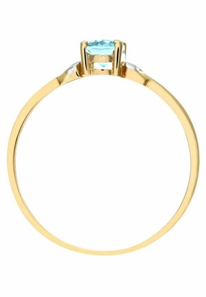 DIAMANT L'ÉTERNEL 9CT CUBIC ZIRCONIA AQUAMARINE BIRTH - Ring - white