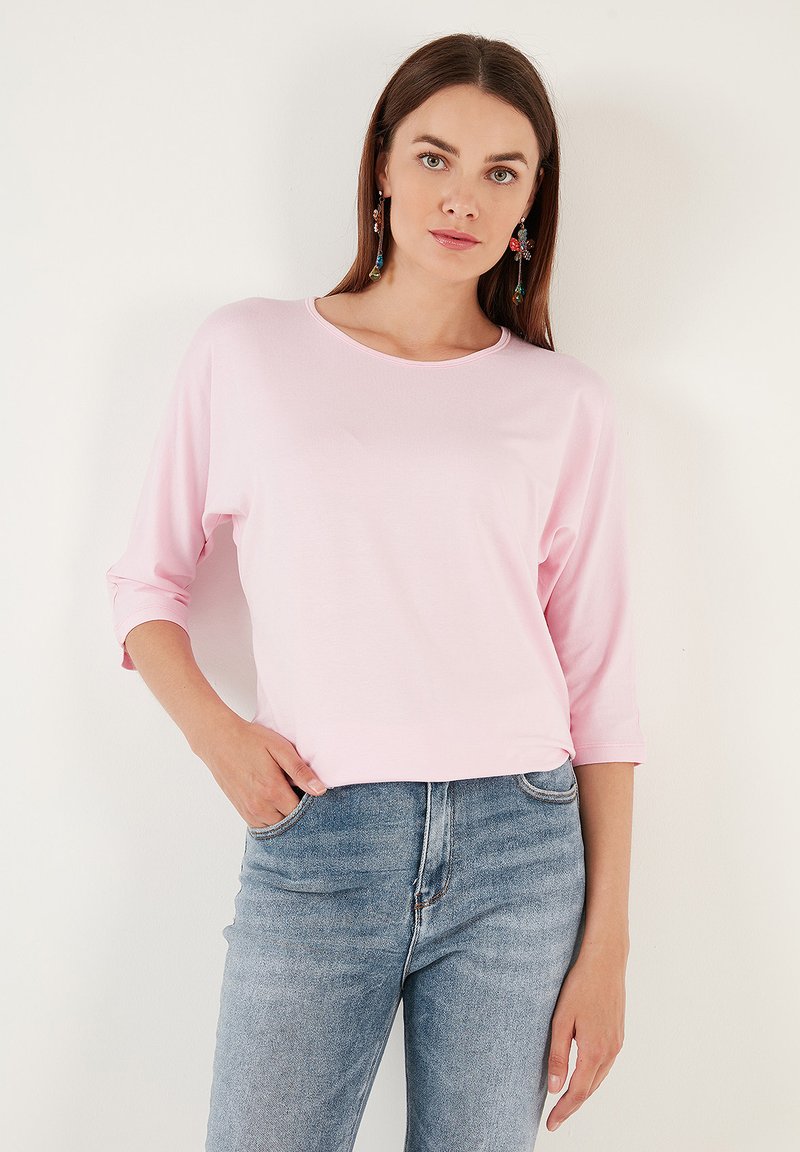 LELA - CREW NECK  - Top s dlouhým rukávem - light pink, Zvětšit