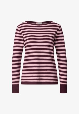 Street One, PULLOVER MIT BOAT NECK UND STREIFEN - Trui - rustic rouge mel