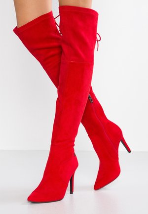 High Heel Stiefel - red